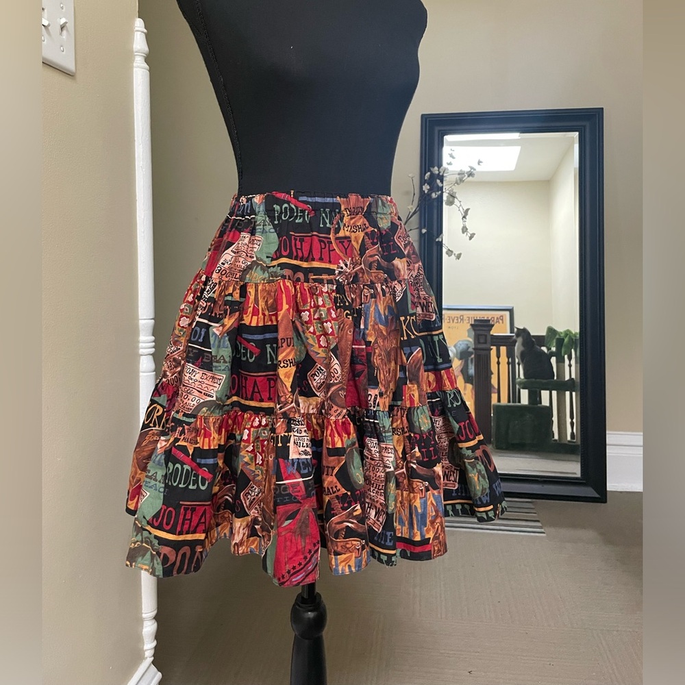 Vintage Cowgirl Artwear Skirt